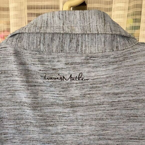 Travis Mathew Flying Tortilla Golf Polo Shirt Blue Gray Heathered Men’s XL - Picture 6 of 7
